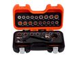 S Type Ratchet Ring Wrench & Adaptor Set, 29 Piece