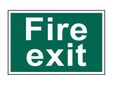 Fire Exit Text Only - PVC Sign 300 x 200mm