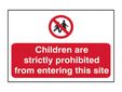 Children Prohibited From Entering Site - PVC Sign 600 x 400mm