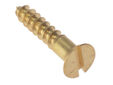 Wood Screw Slotted CSK Solid Brass 3/4in x 4 Box 200