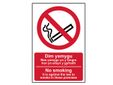 No Smoking Welsh / English - PVC Sign 200 x 300mm