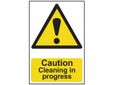Caution Cleaning In Progress - PVC Sign 200 x 300mm