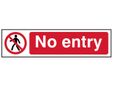 No Entry - PVC Sign 200 x 50mm