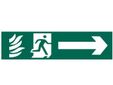 Running Man Arrow Right - PVC Sign 200 x 50mm