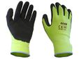 Hi-Vis Yellow Foam Latex Coated Gloves - M (Size 8)