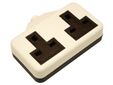 White Trailing Extension Socket 13A 2-Gang