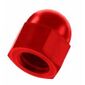 Pk(500) 0BA (M6) Red Plastic Dome Nut