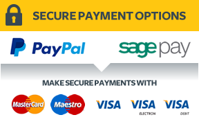 Secure payments by SagePay and PayPal